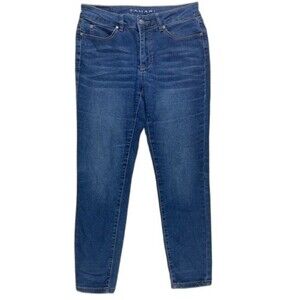 Tahari Size 4 27 Womens Jeans Skinny Med Wash Stretch Low Rise